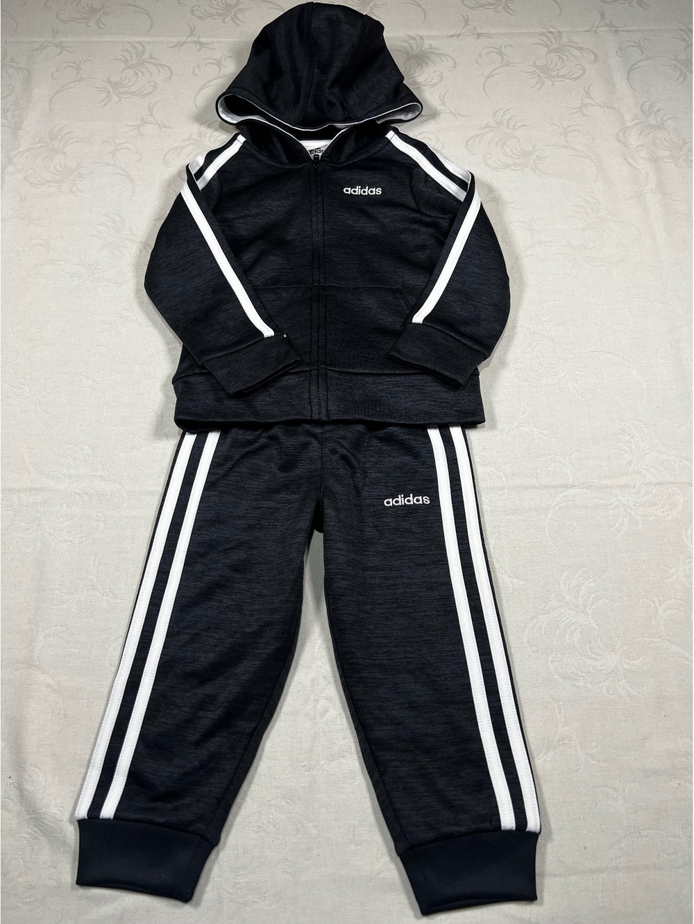 Adidas Track Suit Toddlers Size 2T Charcoal Gray